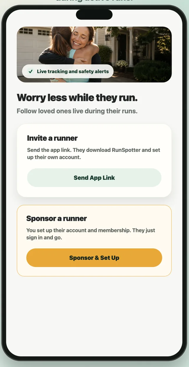 Invite or sponsor a runner